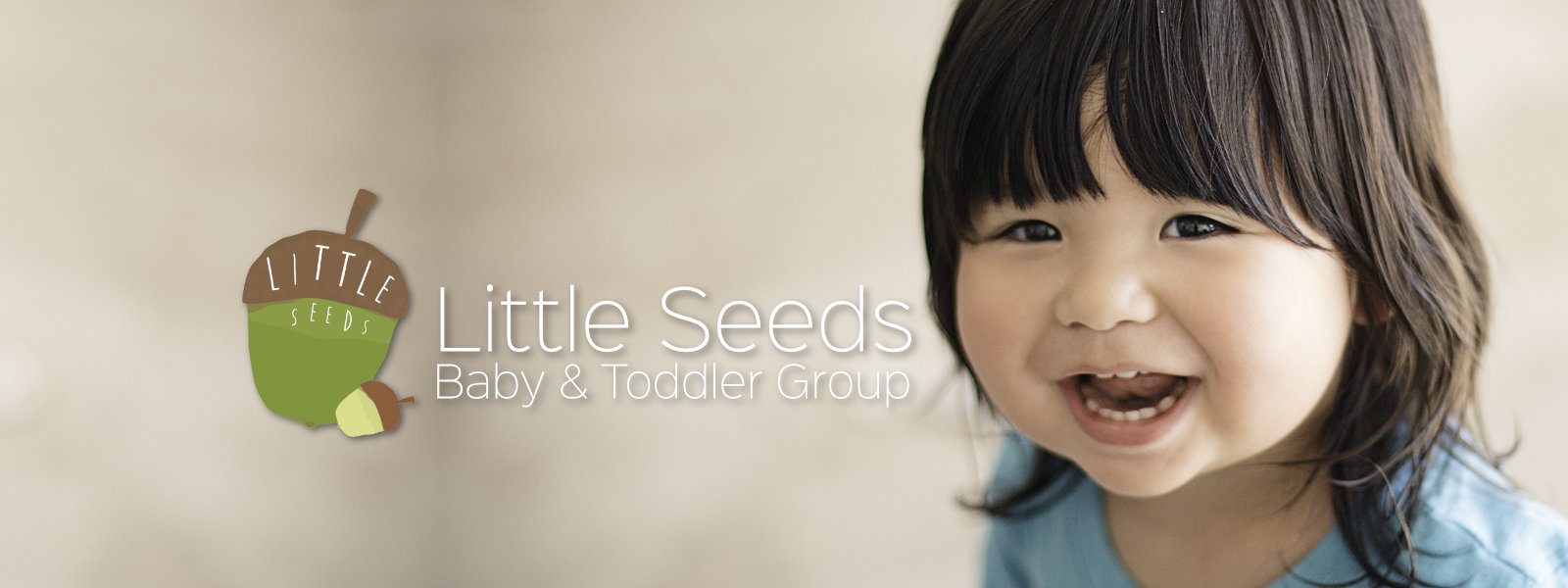 Banner advertising Little Seeds, toddler group.
